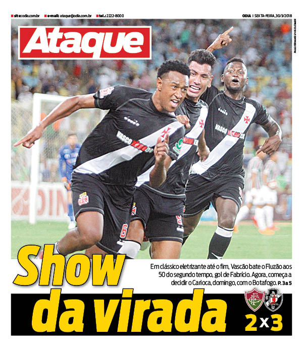 Capa Vasco x Fluminense
