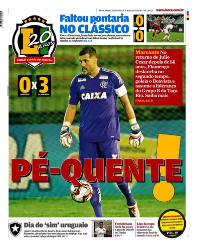 Jornal: Vasco 0 x 0 Fluminense