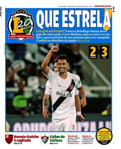 Jornal Vasco x Botafogo