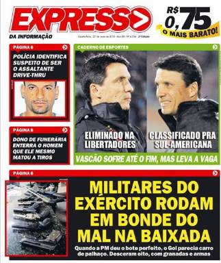 Jornais Vasco x La U