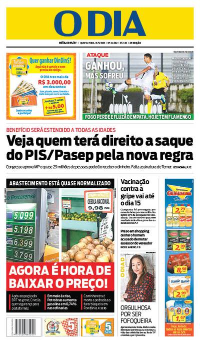 Jornais Vasco x Paraná