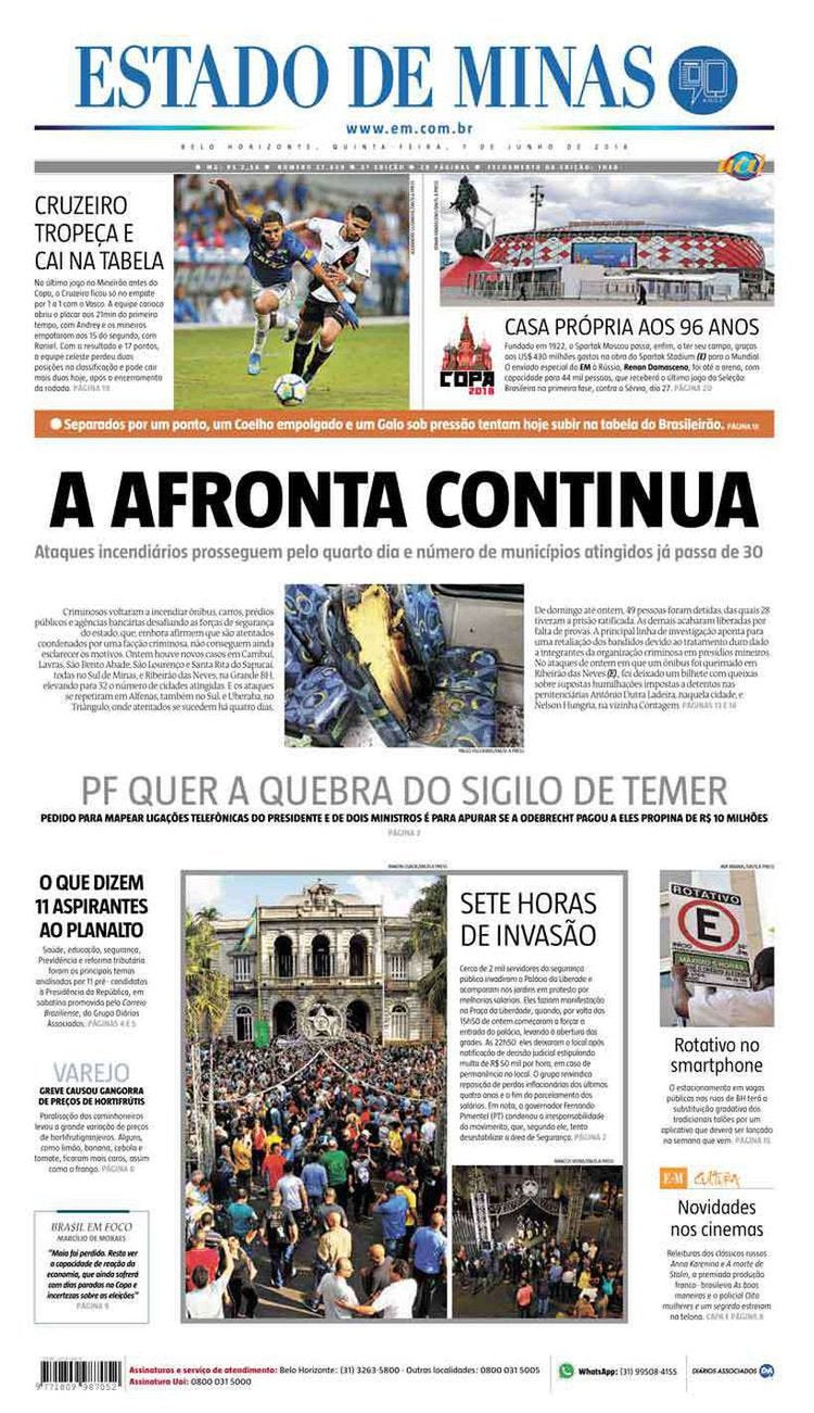 Jornal: Vasco x Cruzeiro