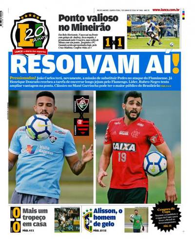 Jornal: Vasco x Cruzeiro
