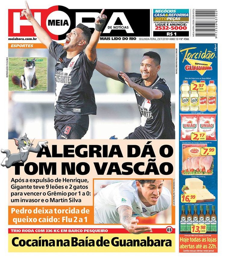 Jornal: Vasco 1 x 0 Grêmio