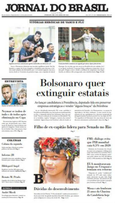 Jornal: Vasco 1 x 0 Grêmio