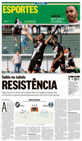 Jornal: Vasco 1 x 0 Grêmio