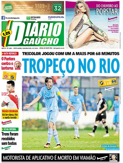 Jornal: Vasco 1 x 0 Grêmio