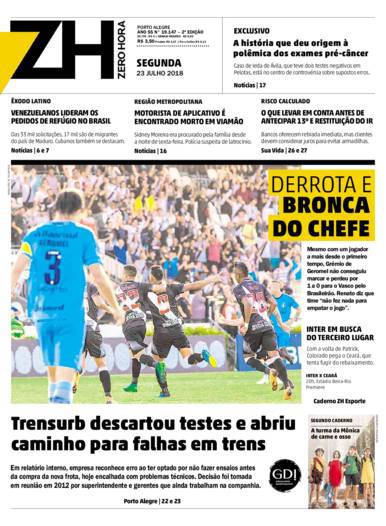 Jornal: Vasco 1 x 0 Grêmio