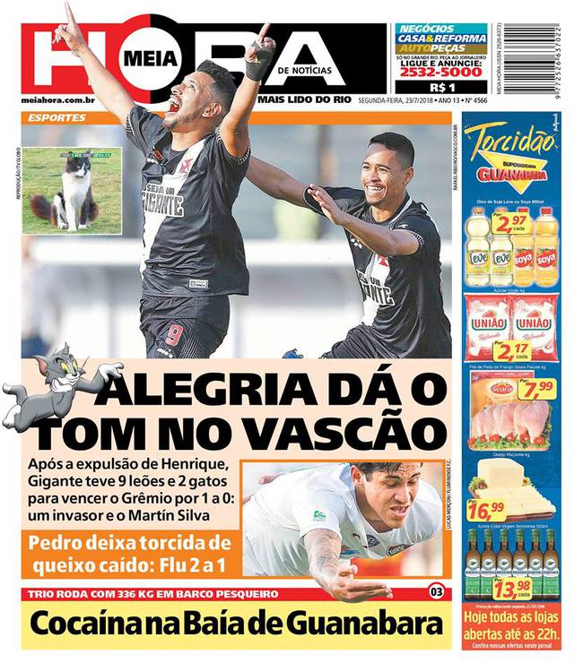 Jornal: Vasco 1 x 0 Grêmio