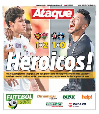 Jornal: Vasco 1 x 0 Grêmio