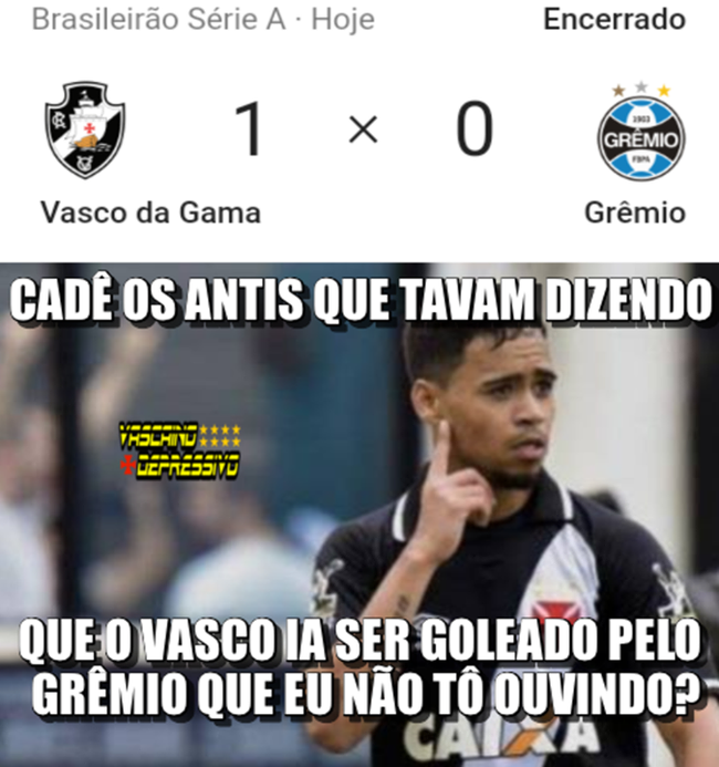Meme Vasco x Grêmio