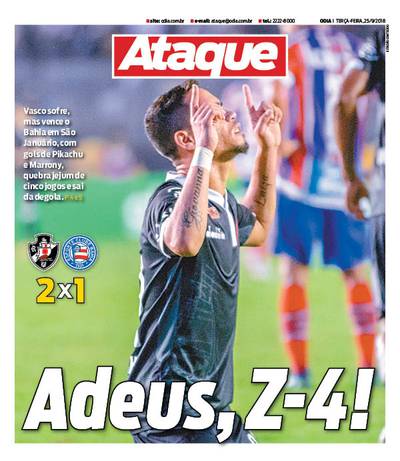 Jornal - Vasco x Bahia