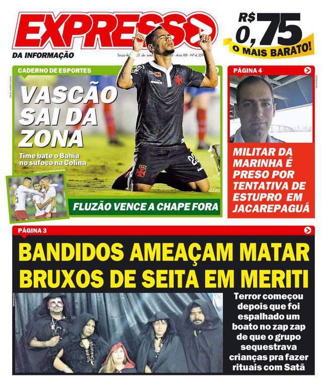Jornal - Vasco x Bahia