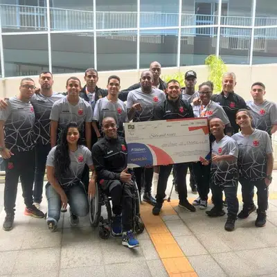 Delegação do Vasco no Brasileiro de Natação Paralímpica