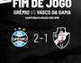 Vasco perde para o Grêmio, 2 a 1 (Twitter Oficial do Vasco)