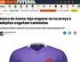 Site português repercute gafe com a camisa do Vasco (Reprodução)