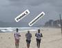 Souza, Vinícius Araújo e Breno treinando na praia (Instagram do jogador Breno)