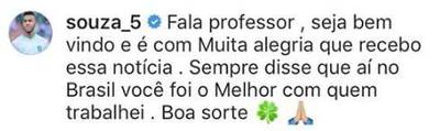 Souza, sobre Luxa
