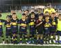 Alunos do time sub-9 da escolinha do Boca, no Rio (Bruno Braz)