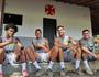 Lucas Santos, Marrony, Tiago Reis e Alexandre antes do treinamento (Carlos Gregório Jr/Vasco.com.br)
