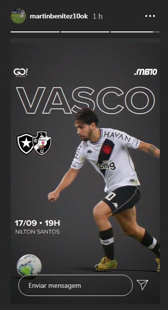 Base: Jogos do Vasco nos dias 16/09 e 17/09