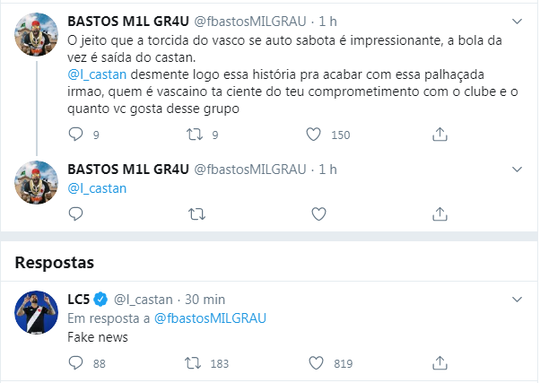 Tweet Leandro Castan