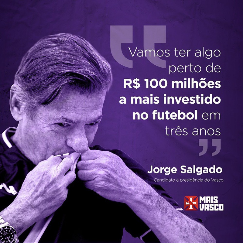 Imagem de Jorge Salgado, candidato a presidência do Vasco