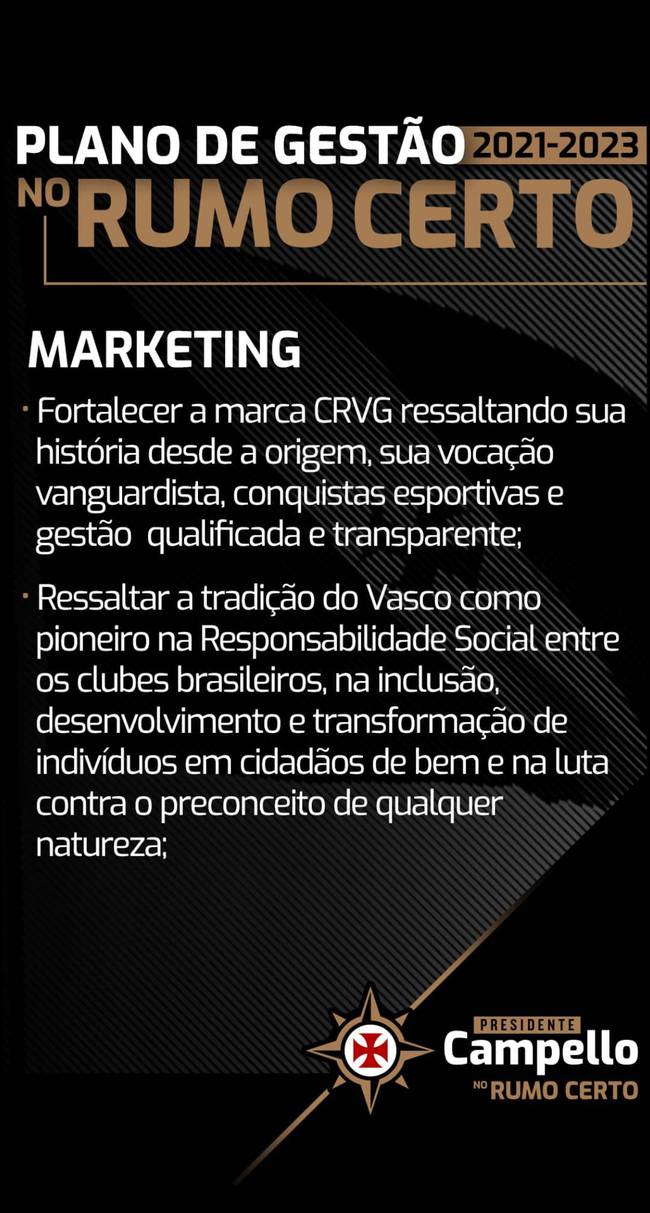 Plano de Gestão de Marketing da Chapa 'No Rumo Certo'