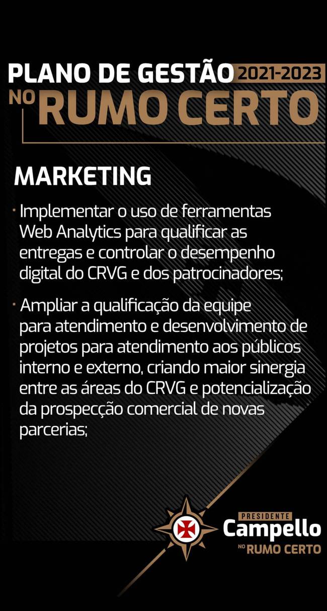 Plano de Gestão de Marketing da Chapa 'No Rumo Certo'