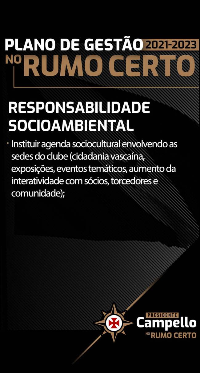 Plano de Gestão de Responsabilidade Socioambiental da Chapa 'No Rumo Certo'