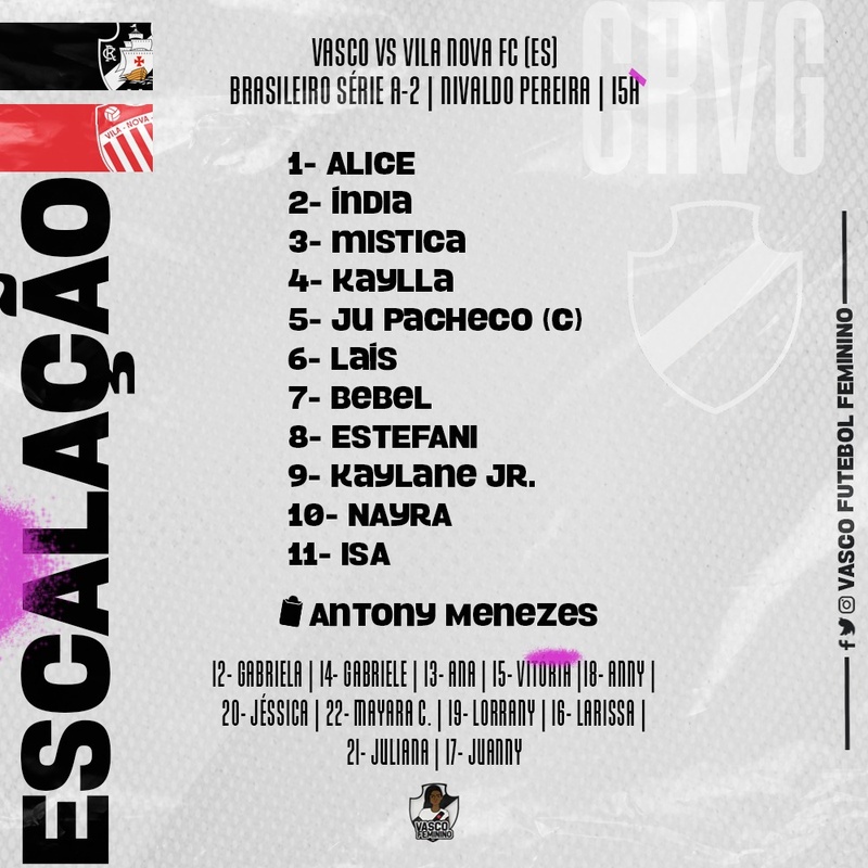 Feminino: Vasco x Vila Nova-ES