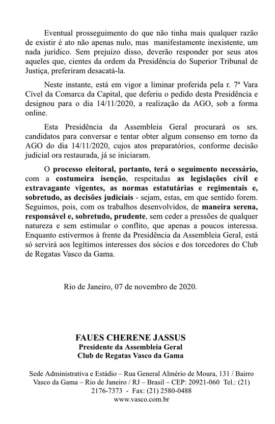 Nota de Faues Mussa