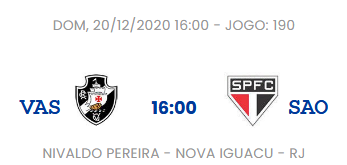 Vasco x São Paulo sub-20