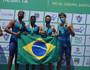 Breno Félix e João Vinícius Ferreira recebem medalha de ouro no Sul-Americano de Remo (Divulgação/Vasco)
