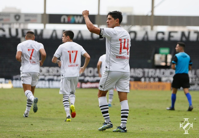 Germán Cano comemora gol contra o Botafogo
