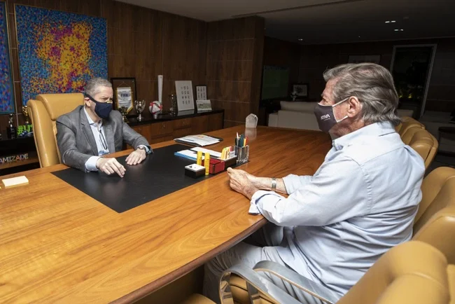 Presidente do Vasco, Jorge Salgado, se reúne com Presidente da CBF, Rogério Caboclo