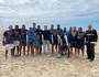 Presidente Jorge Salgado visitou treino do Beach Soccer (Divulgação)