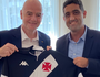 Gianni Infantino e Luiz Mello (Twitter oficial do Vasco)