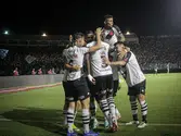 Jogadores comemoram gol contra o Água Santa (Matheus Lima/Vasco)