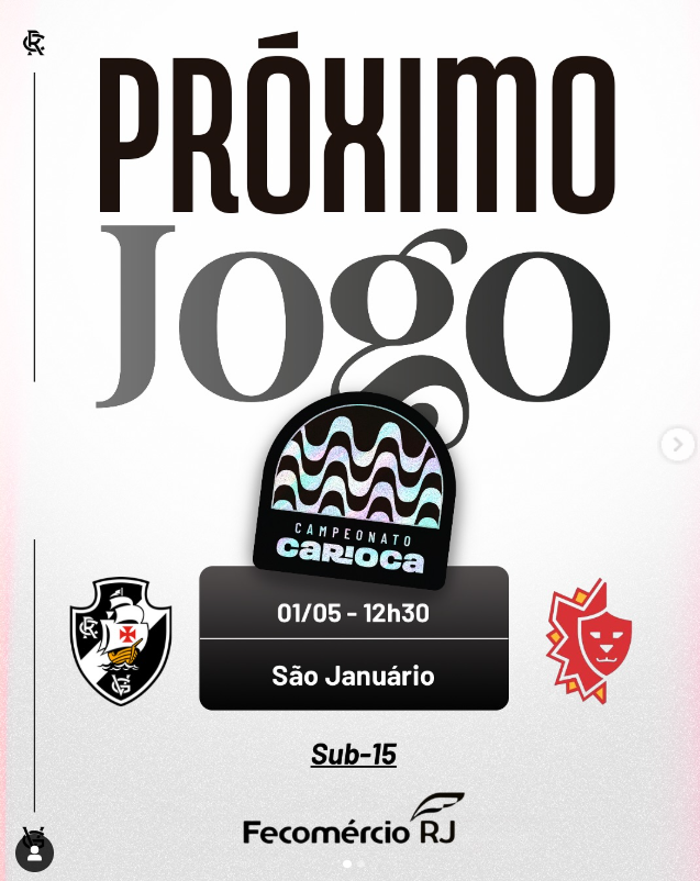 Futsal: Vasco enfrenta o Ceros amanhã (01), nas categorias sub-15 e sub-17