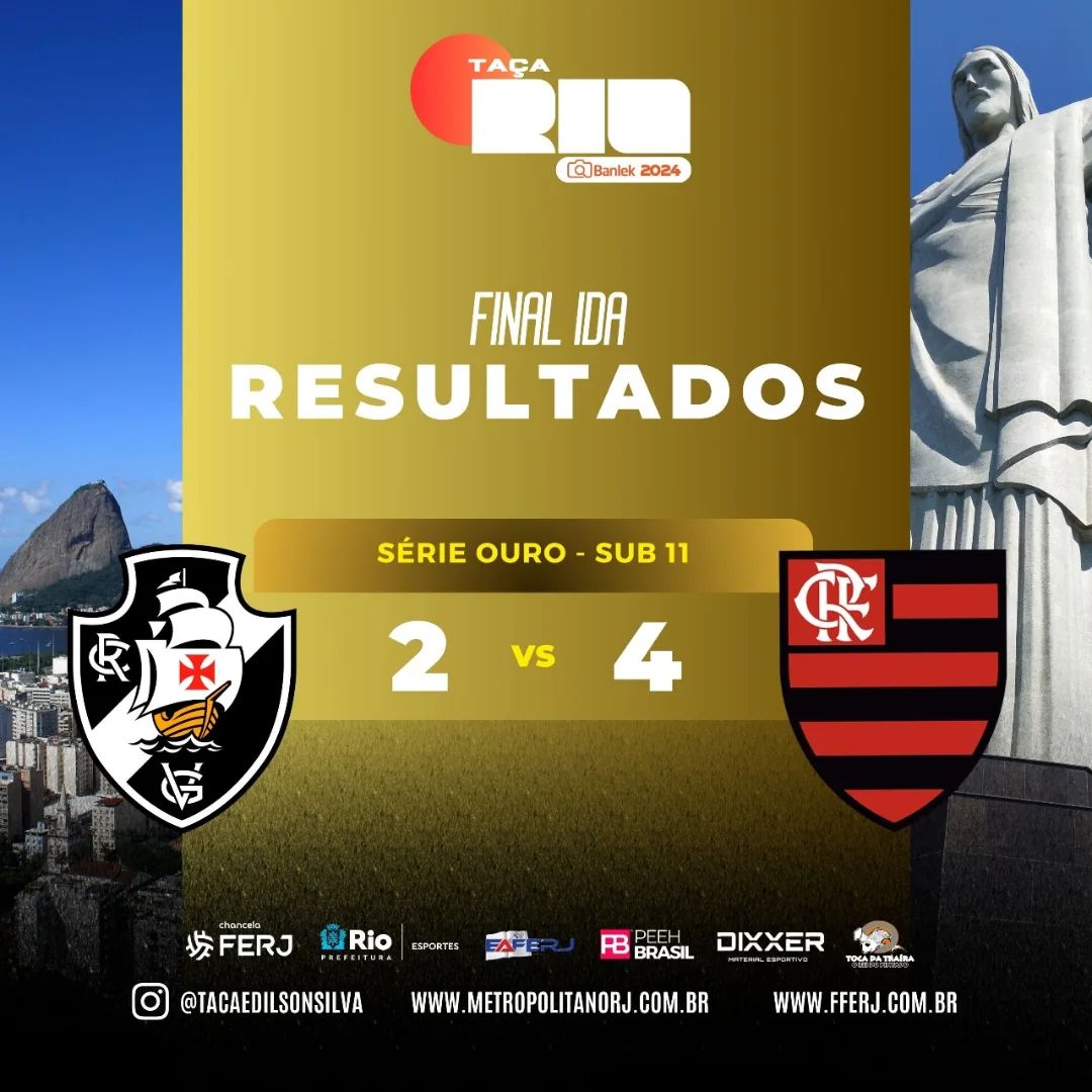 Final Ida Resultado | Série Ouro - Sub 11 Vasco 2 x 4 Flamengo