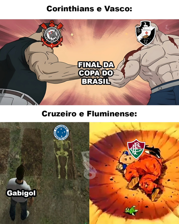 Meme Vasco e Corinthians na final — Foto: Reprodução